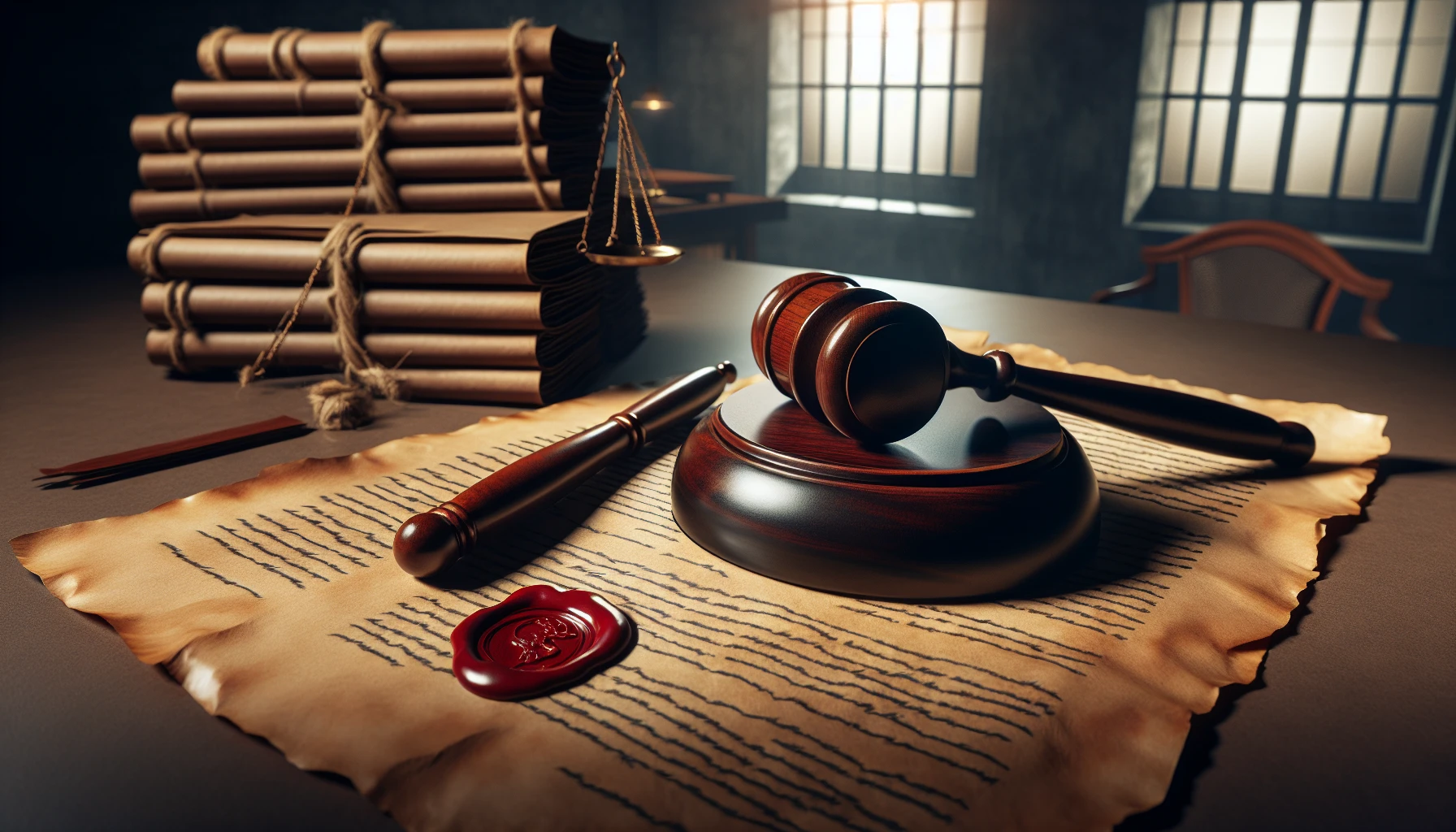 Judge's gavel and legal documents